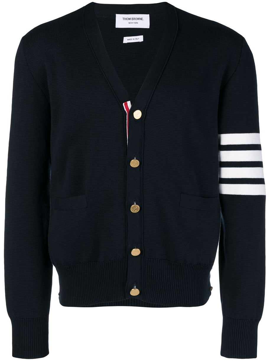 Thom Browne Cotton Cardigan Blue