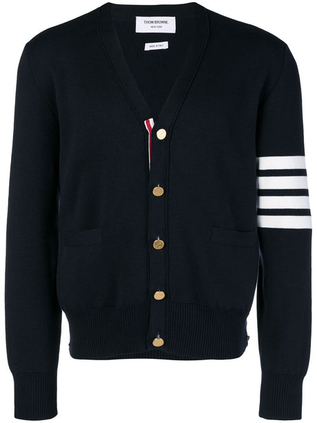 Thom Browne Cotton Cardigan Blue