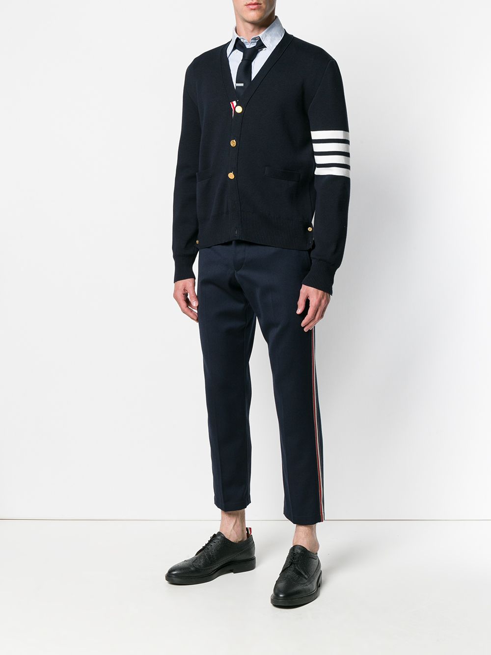 Thom Browne Cotton Cardigan Blue