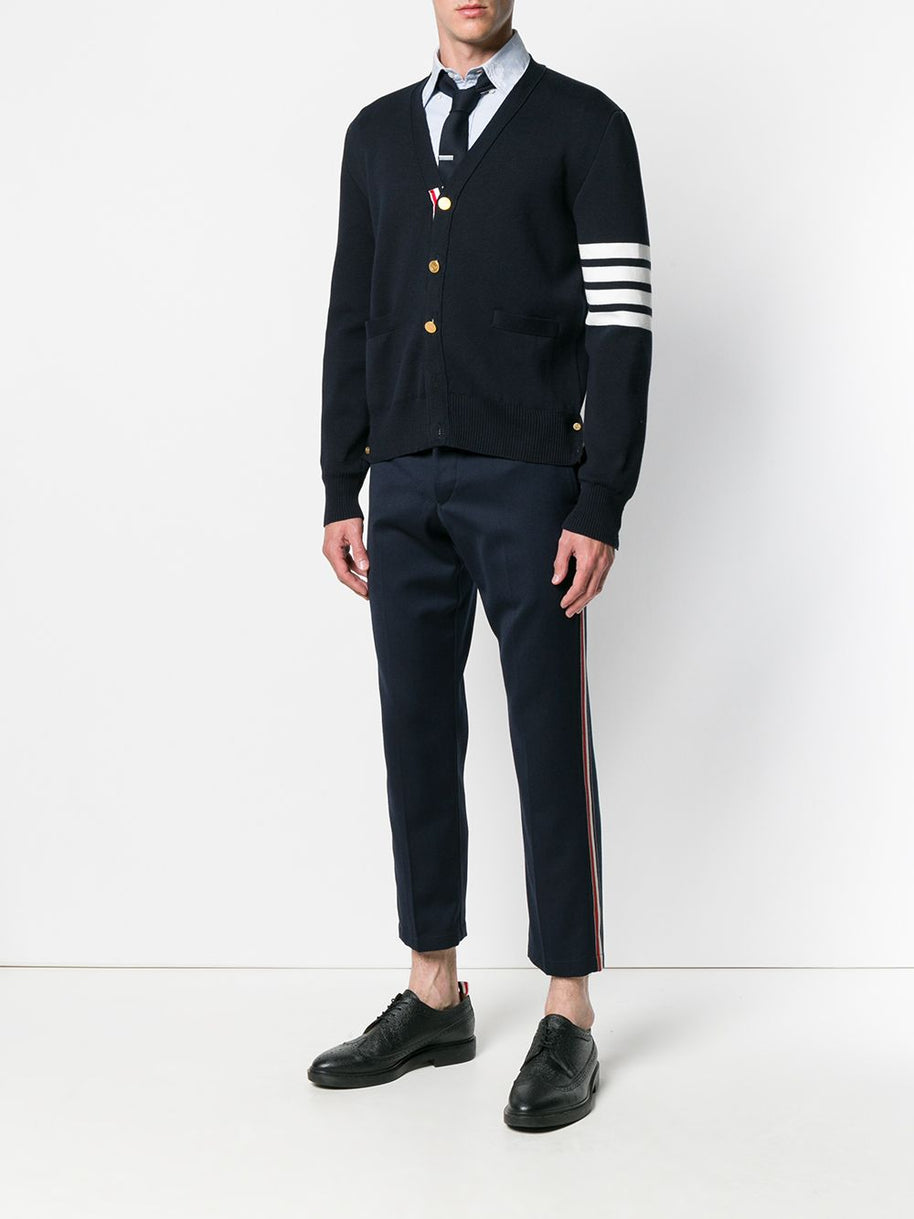 Thom Browne Cotton Cardigan Blue