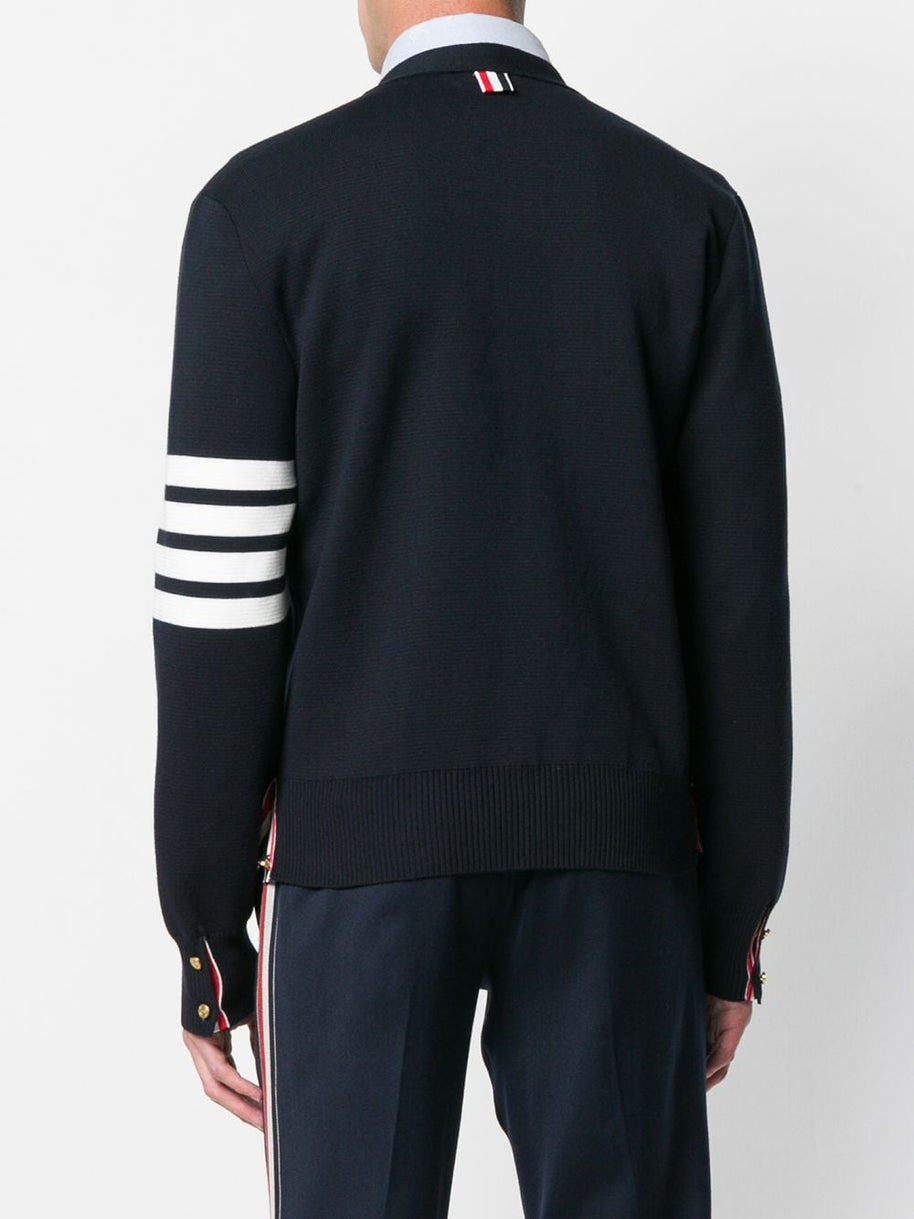 Thom Browne Cotton Cardigan Blue