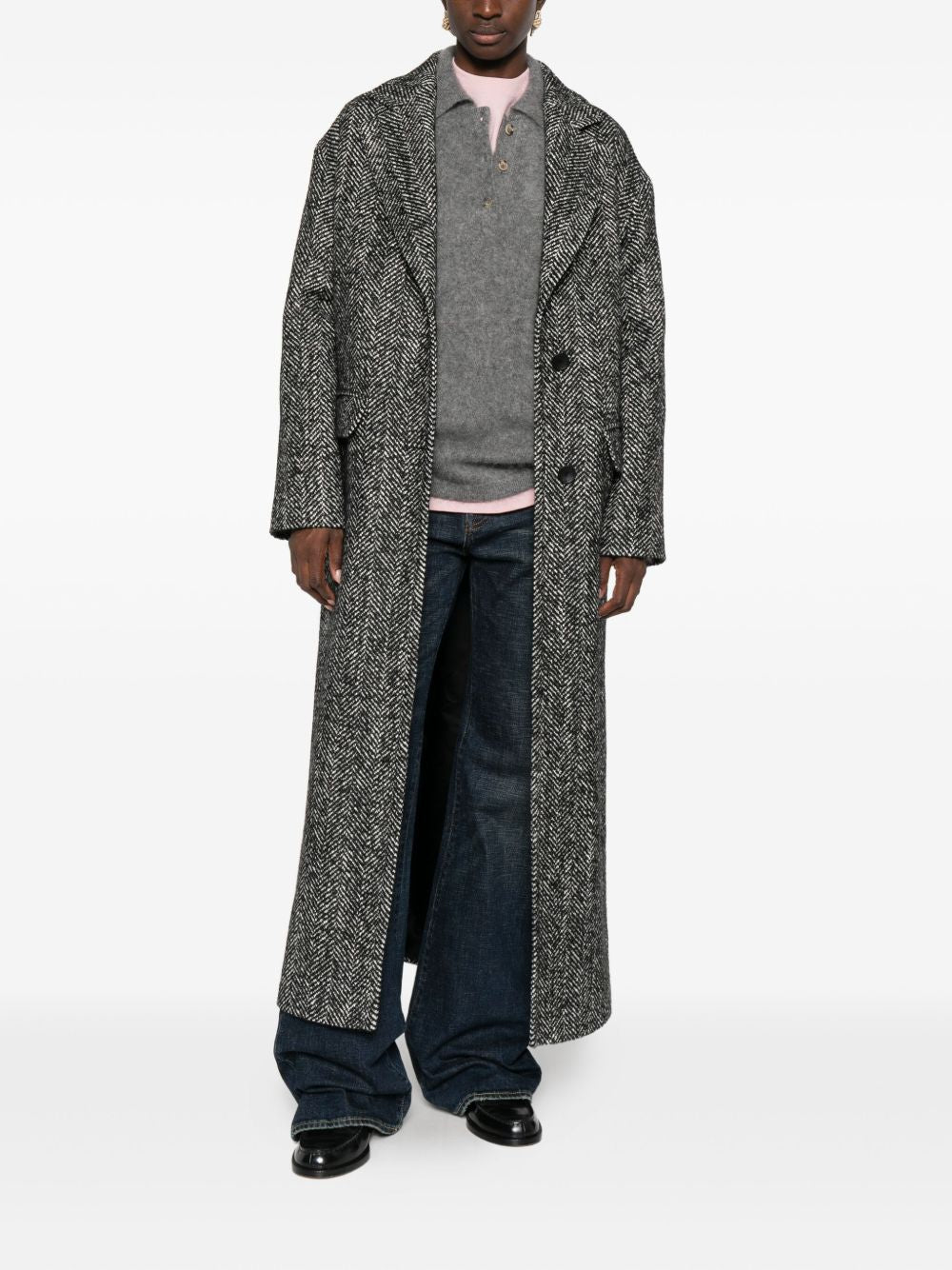 Tagliatore Wool Blend Single-breasted Coat Black