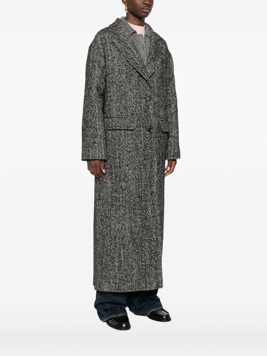 Tagliatore Wool Blend Single-breasted Coat Black