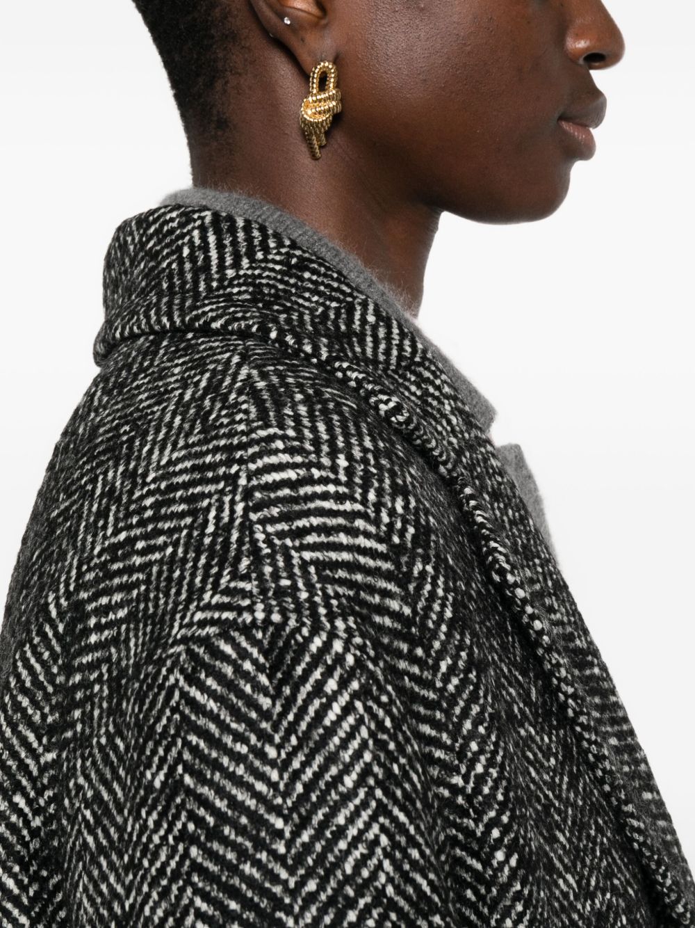 Tagliatore Wool Blend Single-breasted Coat Black