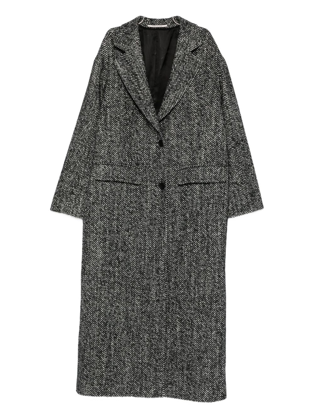 Tagliatore Wool Blend Single-breasted Coat Black