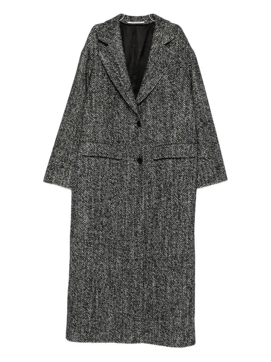 Tagliatore Wool Blend Single-breasted Coat Black