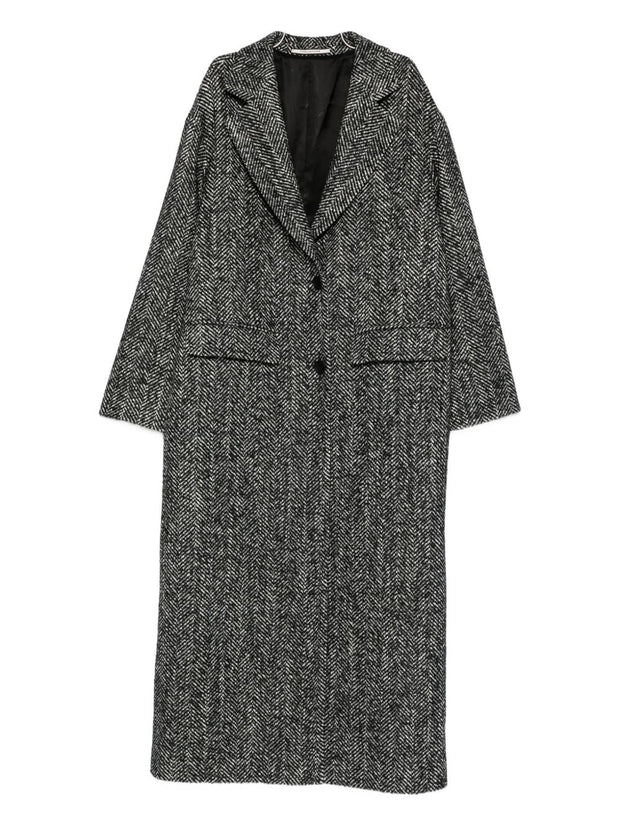 Tagliatore Wool Blend Single-breasted Coat Black