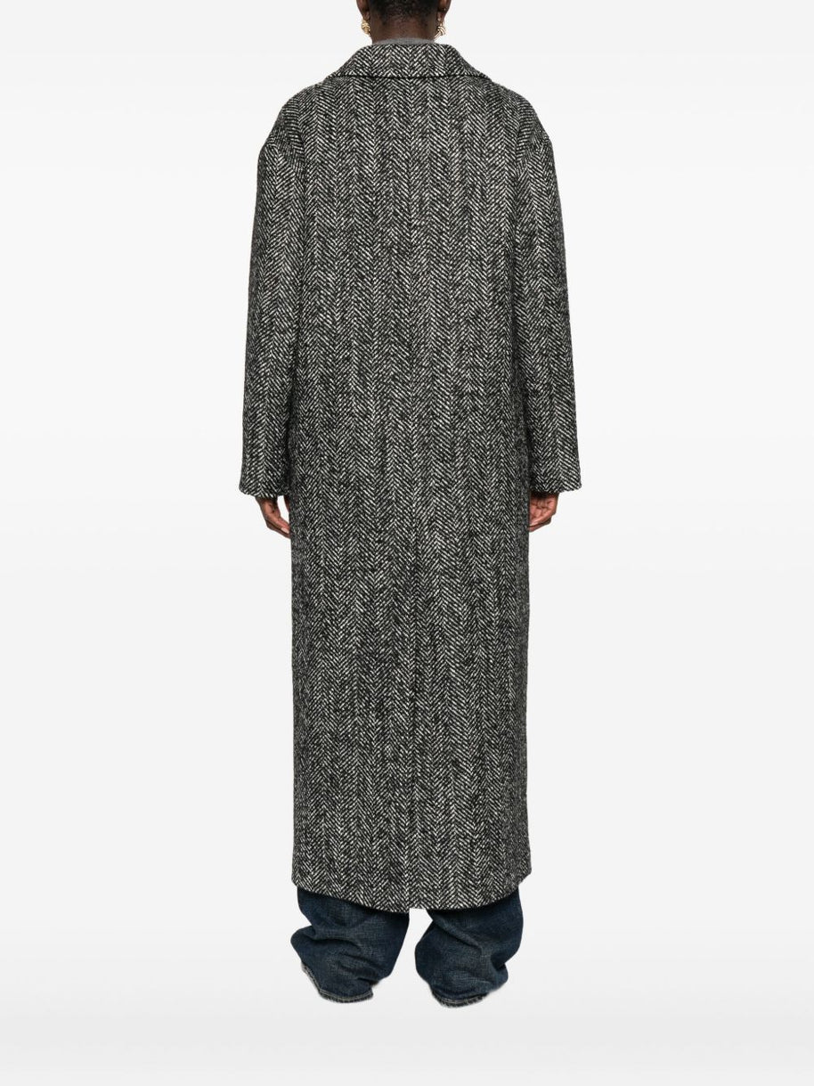 Tagliatore Wool Blend Single-breasted Coat Black