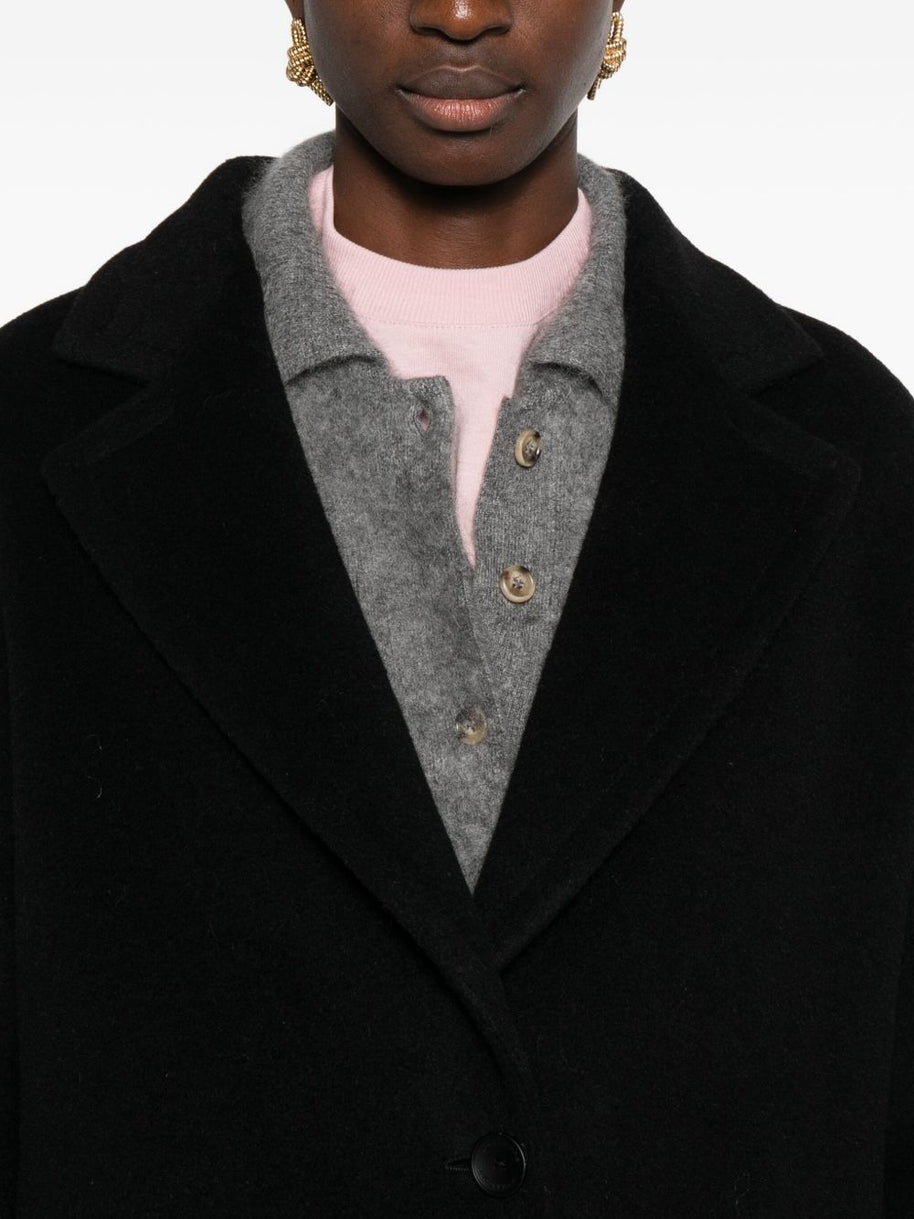 Tagliatore Wool Single-breasted Coat Black