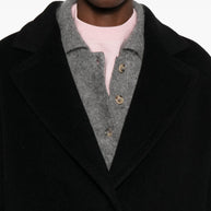 Tagliatore Wool Single-breasted Coat Black