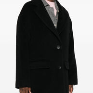Tagliatore Wool Single-breasted Coat Black