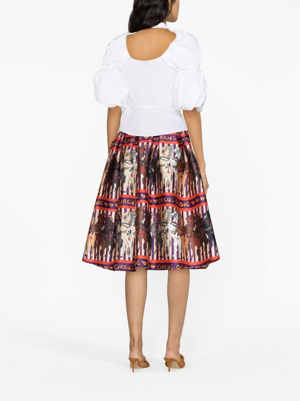 ALESSANDRO ENRIQUEZ Printed Midi Skirt MultiColour