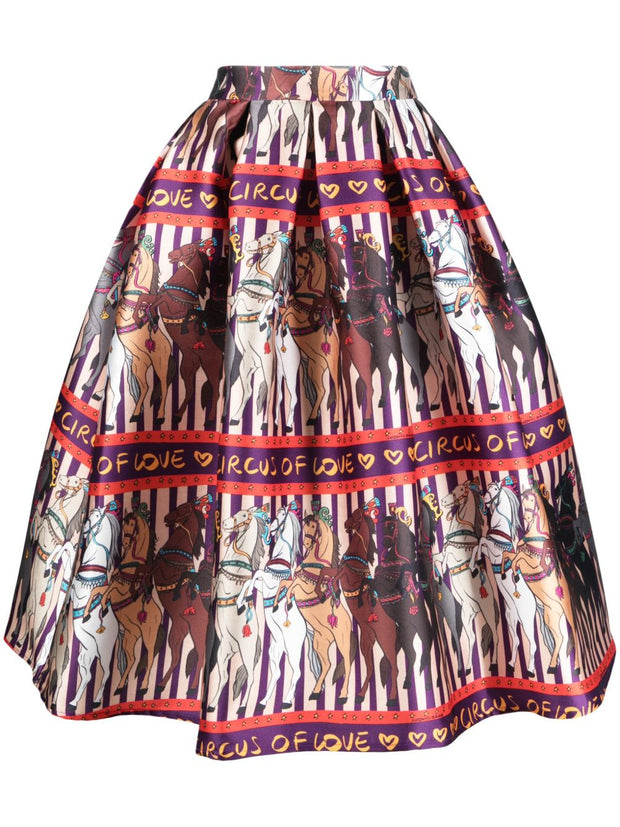 ALESSANDRO ENRIQUEZ Printed Midi Skirt MultiColour