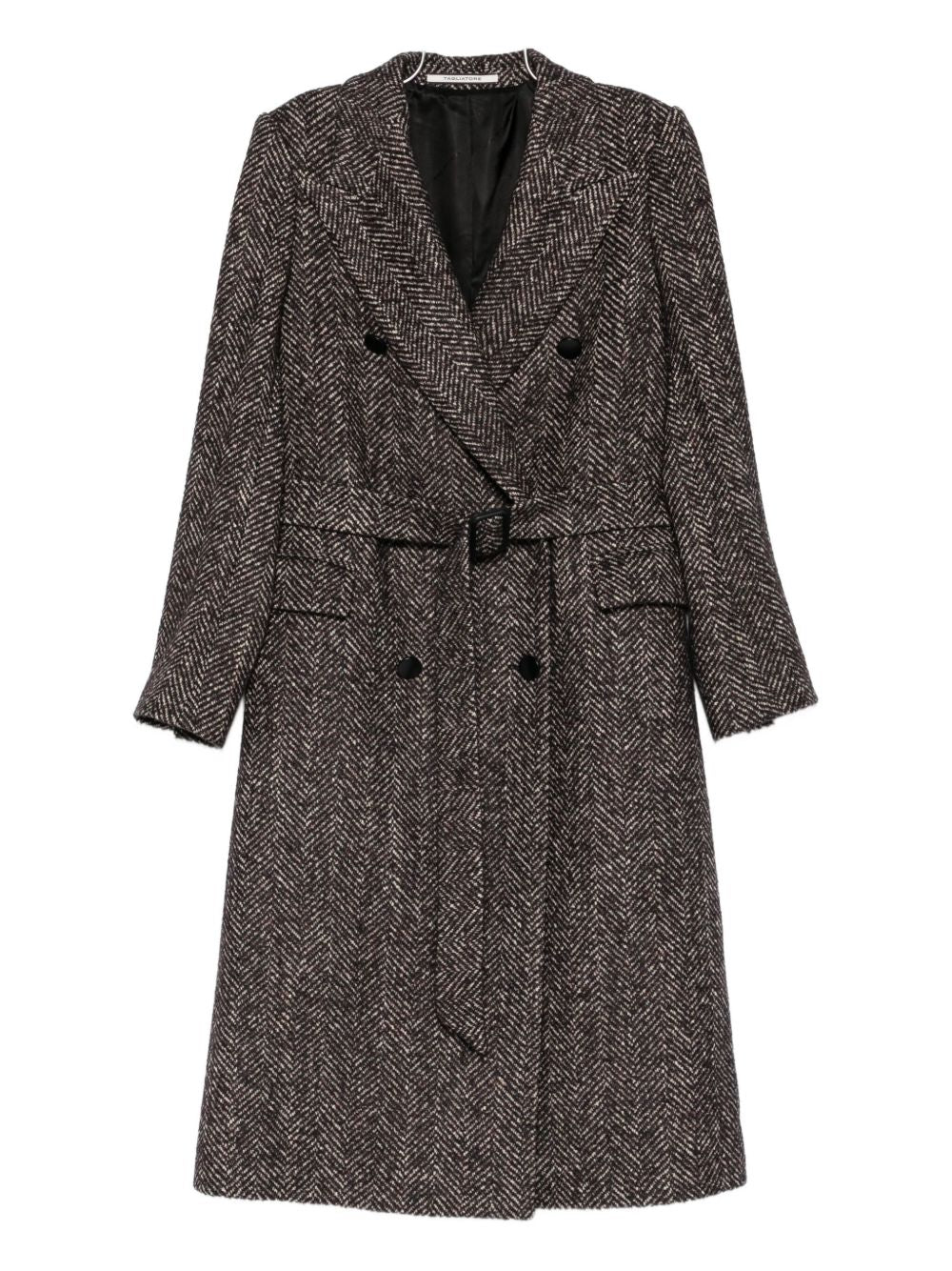 Tagliatore Wool Blend Double-breasted Coat Black