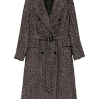 Tagliatore Wool Blend Double-breasted Coat Black