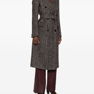 Tagliatore Wool Blend Double-breasted Coat Black