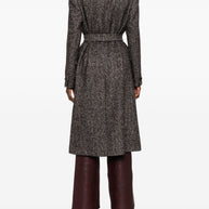 Tagliatore Wool Blend Double-breasted Coat Black