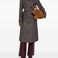 Tagliatore Wool Blend Double-breasted Coat Black