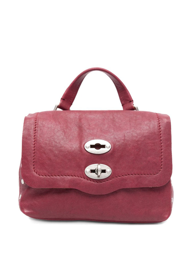 Zanellato Postina Tabacco Baby Leather Handbag Red