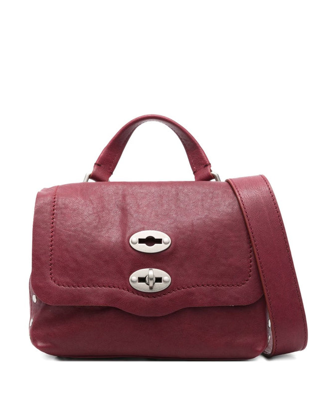 Zanellato Postina Tabacco Baby Leather Handbag Red