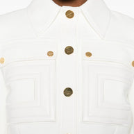 Elisabetta Franchi Cropped Jacket Ivory
