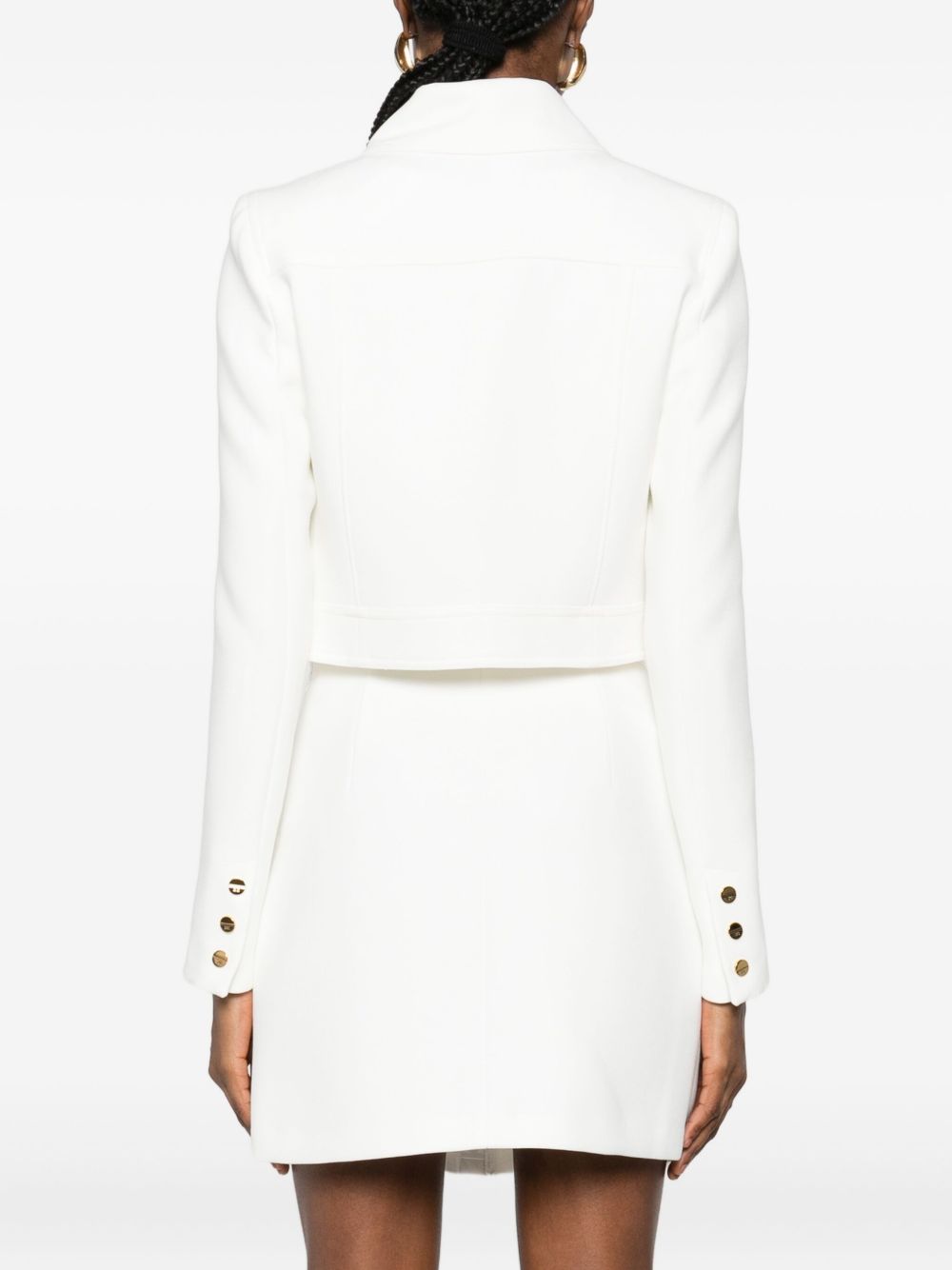 Elisabetta Franchi Cropped Jacket Ivory