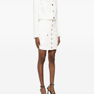 Elisabetta Franchi Cropped Jacket Ivory
