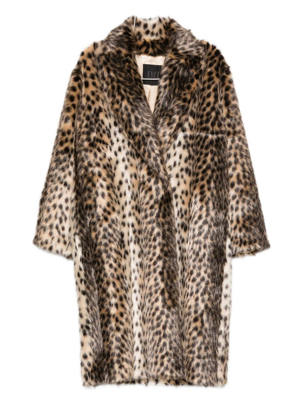 BB COUTURE Ecofur Mid Coat Brown
