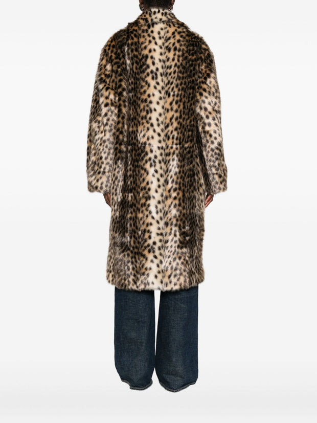 BB COUTURE Ecofur Mid Coat Brown