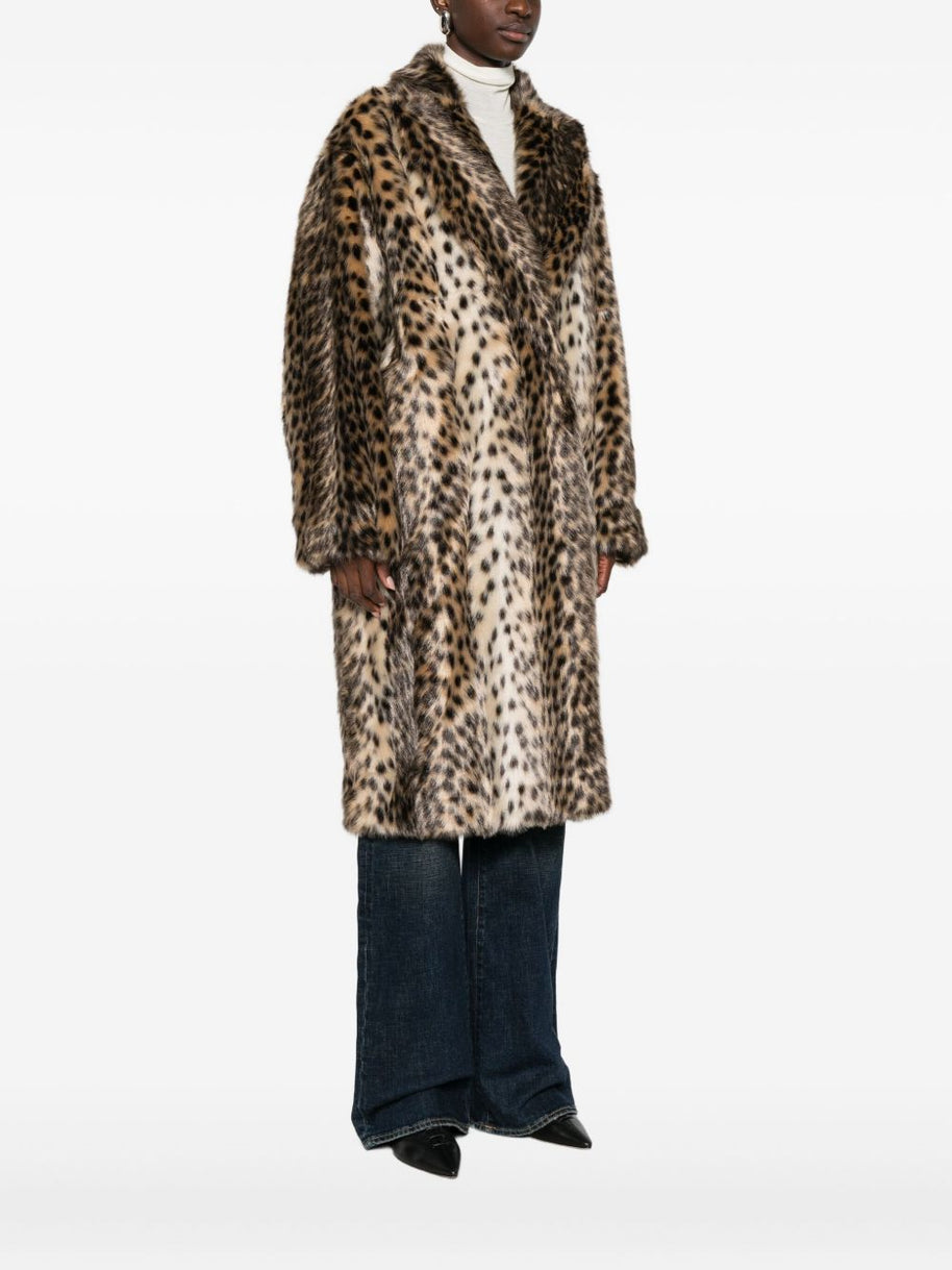 BB COUTURE Ecofur Mid Coat Brown