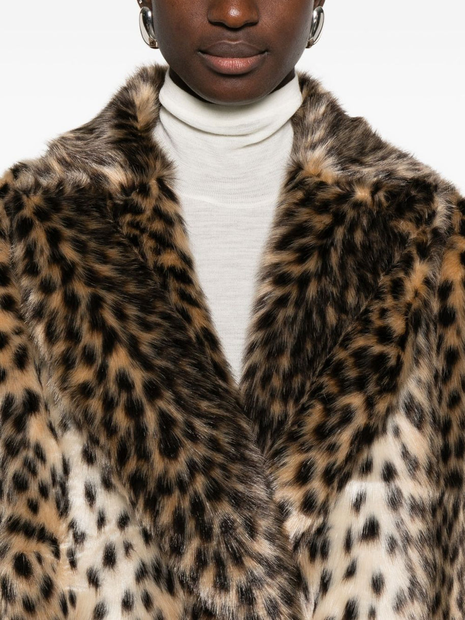 BB COUTURE Ecofur Mid Coat Brown