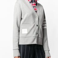 Thom Browne Cotton Cardigan Light Grey