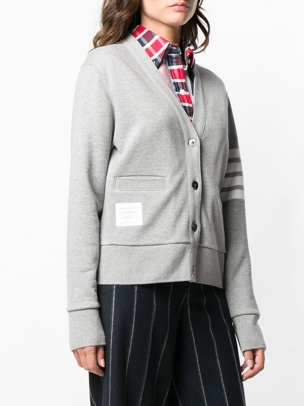 Thom Browne Cotton Cardigan Light Grey