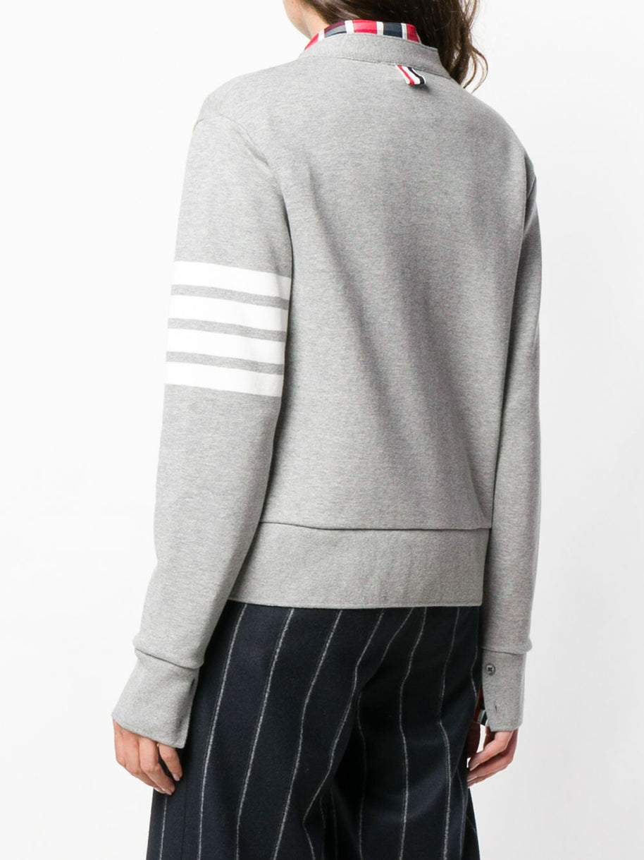 Thom Browne Cotton Cardigan Light Grey