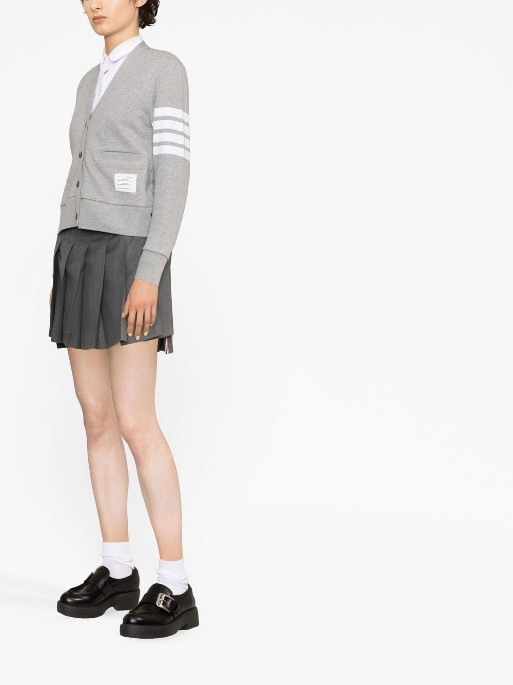 Thom Browne Cotton Cardigan Light Grey