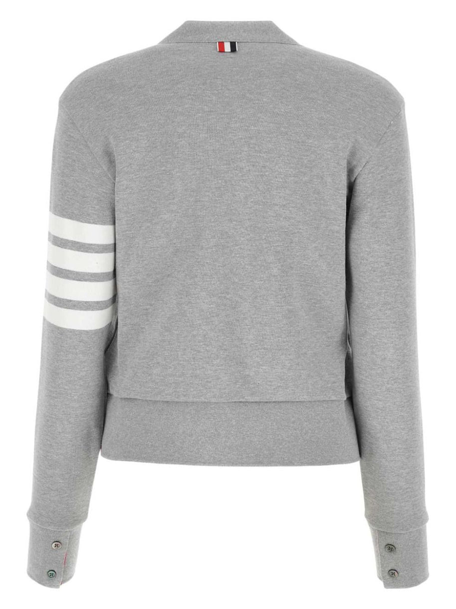Thom Browne Cotton Cardigan Light Grey