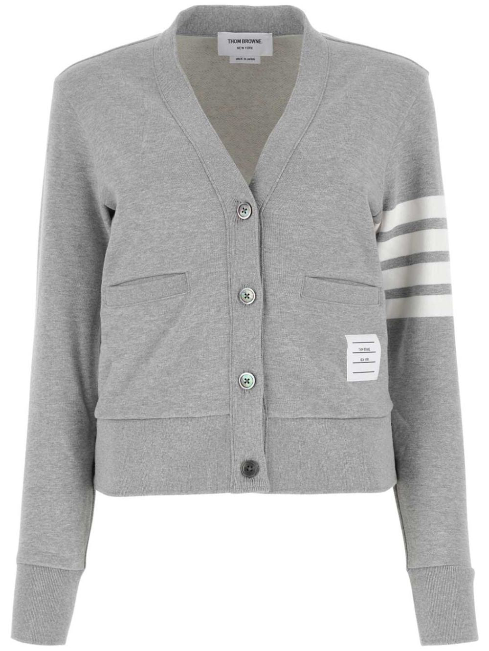 Thom Browne Cotton Cardigan Light Grey