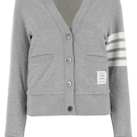 Thom Browne Cotton Cardigan Light Grey