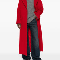 Tagliatore Wool Single-breasted Coat Red