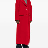 Tagliatore Wool Single-breasted Coat Red
