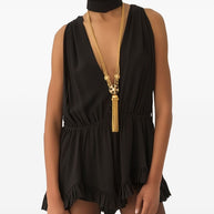 Chloé Silk Georgette Jumpsuit Black