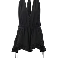 Chloé Silk Georgette Jumpsuit Black