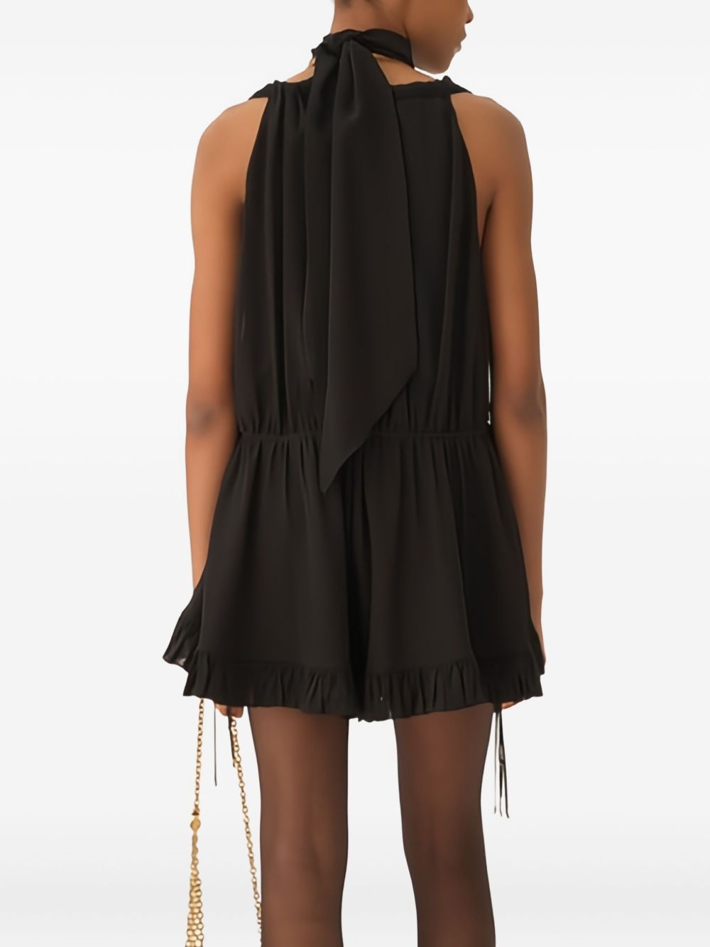 Chloé Silk Georgette Jumpsuit Black