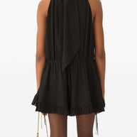 Chloé Silk Georgette Jumpsuit Black