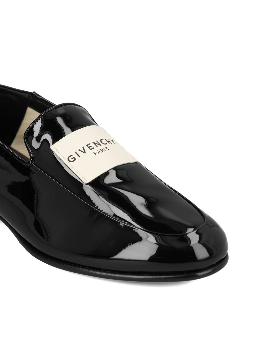 Givenchy Label Leather Loafers Black