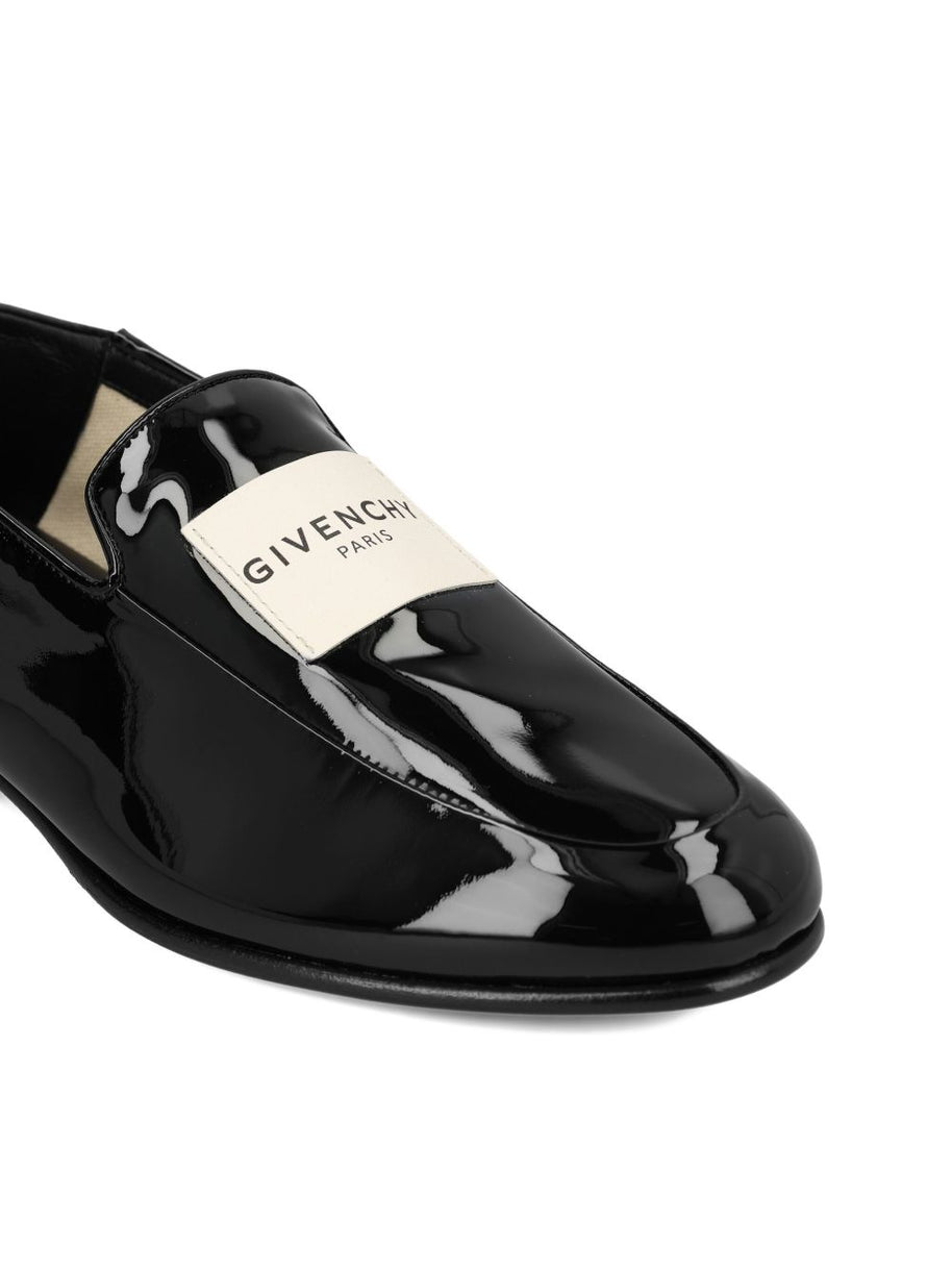 Givenchy Label Leather Loafers Black