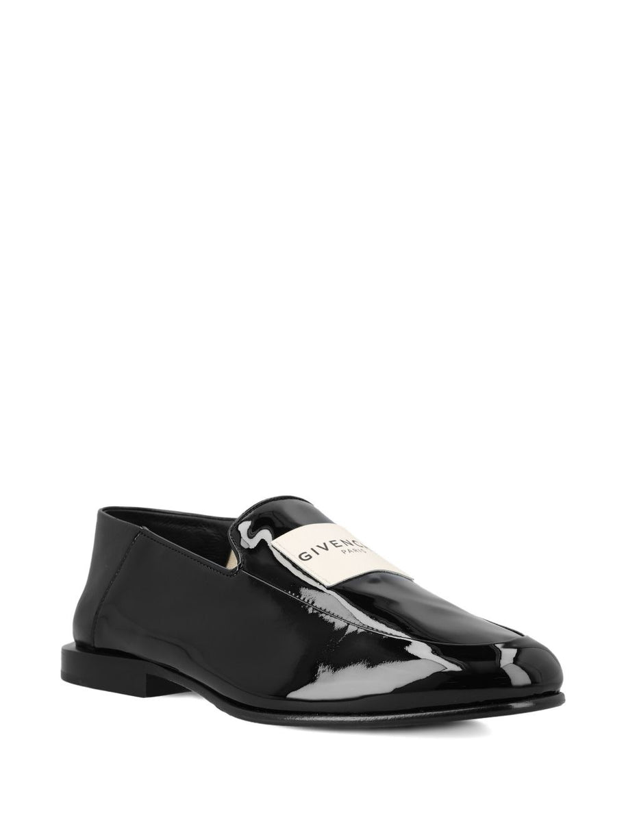 Givenchy Label Leather Loafers Black