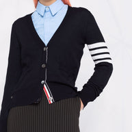 Thom Browne Wool Cardigan Blue