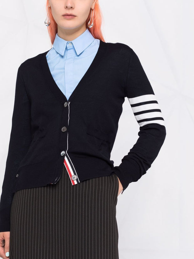 Thom Browne Wool Cardigan Blue