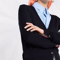 Thom Browne Wool Cardigan Blue